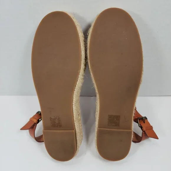 Madewell Malia Asymmetrical Espadrille women strappy Leather Sandals Size 8 - Picture 9 of 14